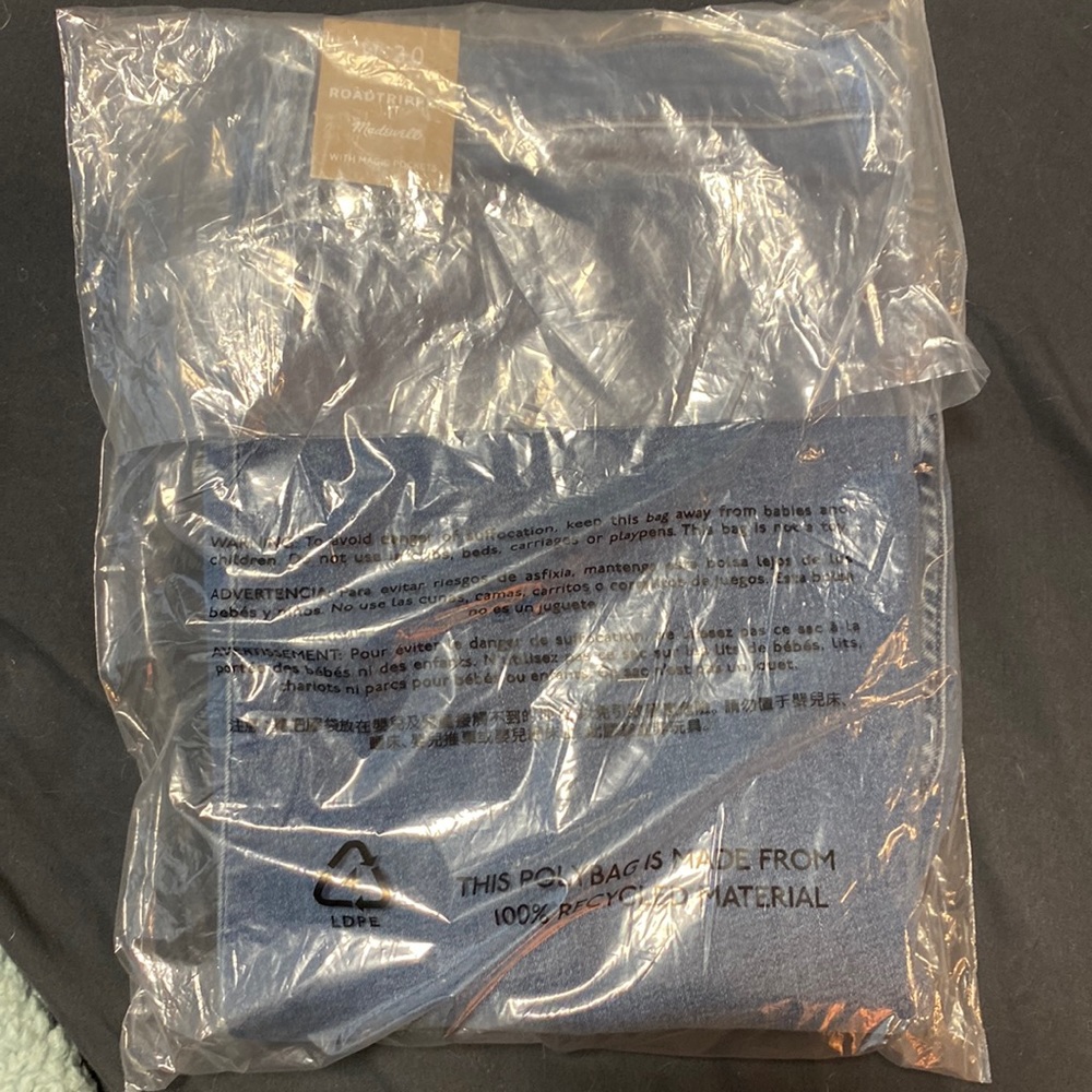 Brand new in bag Madewell Roadtripper jeans W30